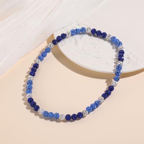 Rhinestone Baseball Necklace for Men Women Boys,Inspired Baseball Beaded Necklace Unisex Bling Baseball Necklaces,Baseball Ice Necklace Sports Jewelry Gift Accessory2