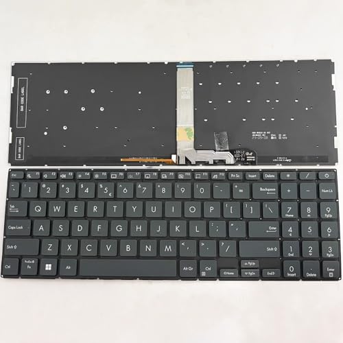 New US Black English Backlit Laptop Keyboard (Without palmrest) Replacement for ASUS ZenBook Pro 15 UX535 UX535L UX535LH UX535LI UX535Q UX535QE Light Backlight