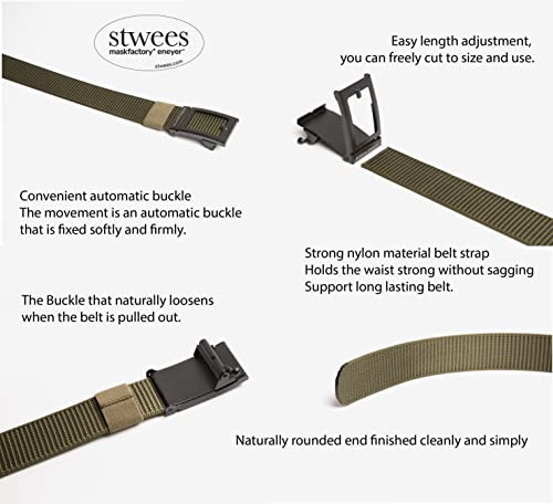 maskfactory stwees outdoor activity ratchet belt, Nylon Web, Trim to Fit, KOREA4