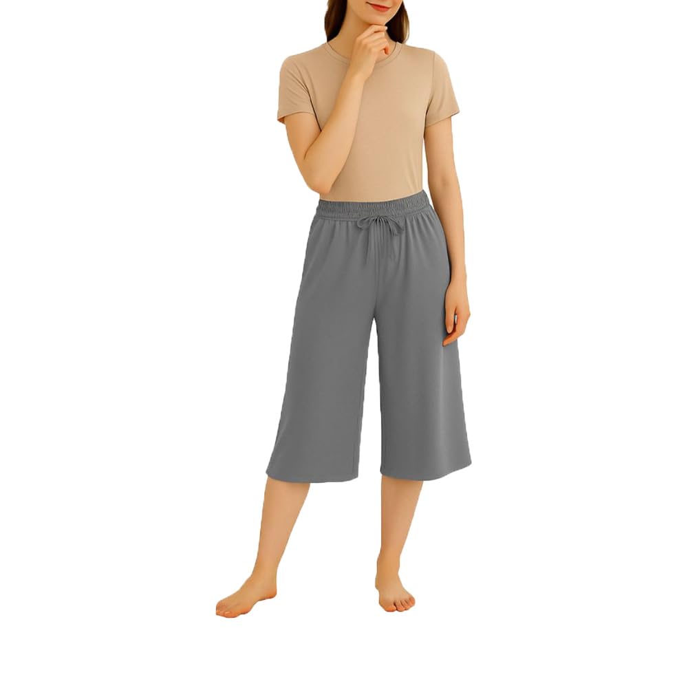 Womens 3/4th Capri For Girls Single Pack Grey-picture-28