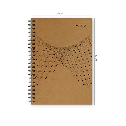 Image of PaperO Professional A4 Dot Grid Notebook | 5MM Dot Design | A4 Size (8.5 x 11 inches) | Ideal for Architects & Designers | Kraft Cover | 100 Pages | (DOT GRID 2)