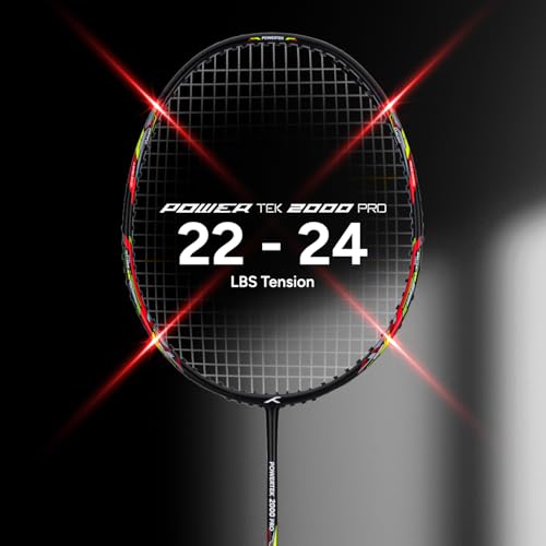 HUNDRED Graphite Powertek 2000 Pro Badminton Racket 90G Black - Image 6