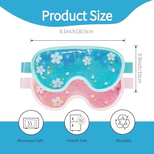 ZNÖCUETÖD Máscara de Gel para Olhos Máscara de Gel para Olhos Resfriamento 2 Pacotes Máscara de Olho