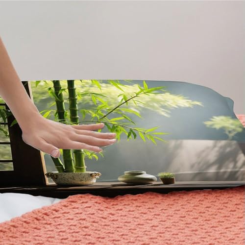 Housse de couette 140x200 douce en microfibre anti-plis vert - 7