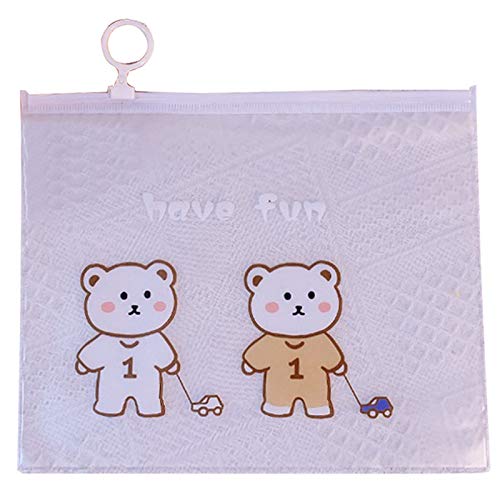 boxoon 2PCS Cartoon Pencil Case Simple Student Supplies Cute Waterproof Pencil Pouch Small Zipper Storage Bag