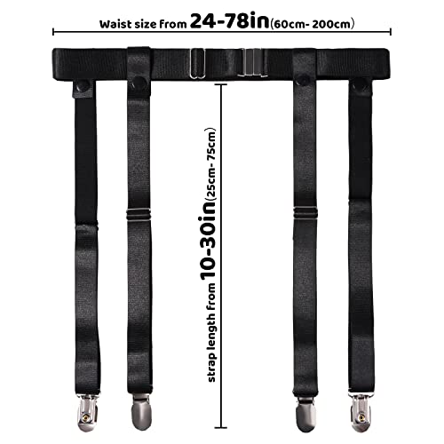 Women's Plus Size Thigh Garter Belts, Adjustable High Elastic Garter Belt and Stockings Set, Thigh High Stockings for Garter Belts3