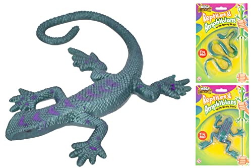 KandyToys Mega Stretchy Reptiles and Amphibians | Stretchy Rubber Animal Toys