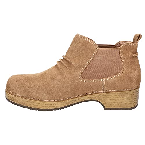 Image of Easy Works by Easy Street Womens Surething Pull On Boots Ankle Low Heel 1-2 inch - Brown - Size 9 M