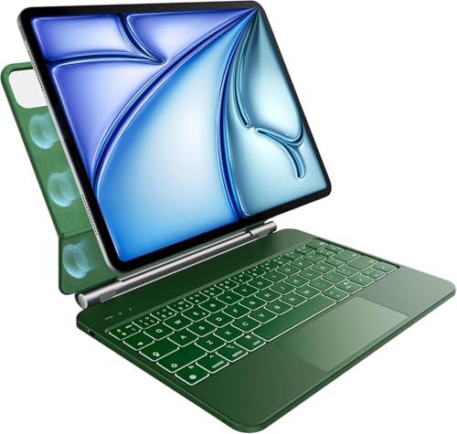 iPad Air 11インチ (M2 M3) / iPad Air 第5世代 / 第4世代 / iPad Pro 11インチ (第4/3/2/1世代) キーボードケース マジックキーボード 磁気吸着 フローティングデザイン トラックパッド搭載 7色バックライト オートスリープ マルチタッチ対応