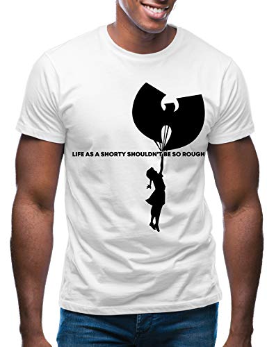 Swag Point Streetwear Urban Hip Hop Vintage Graphic 100% Cotton t Shirts (Large, WT BL)