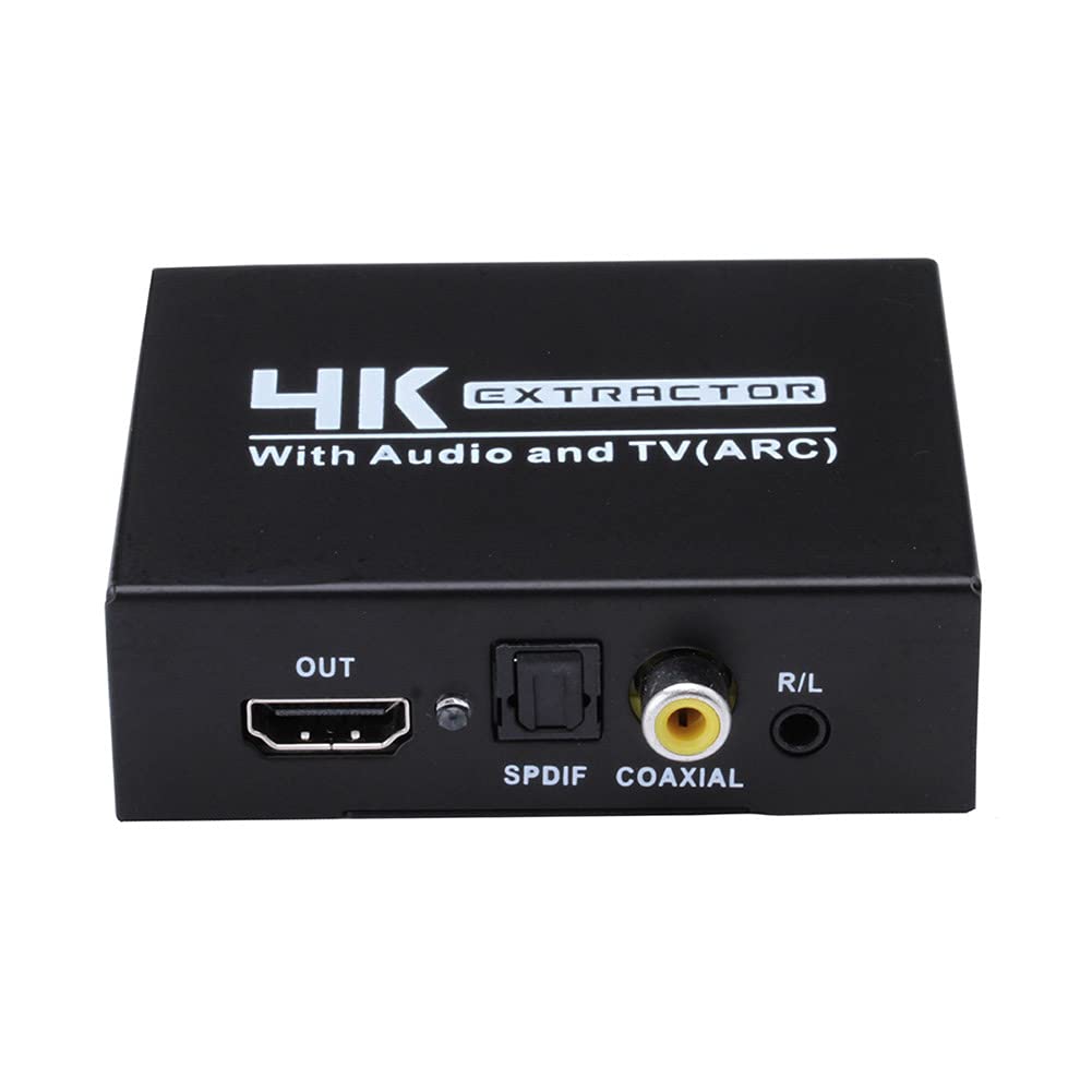 RSGK Decodificador De Audio, HDMI a HDMI + Divisor De Audio Óptico R/L, Decodificador DTS De Salida 5.1 Divisor De Audio HDMI