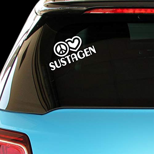 Peace Love SUSTAGEN Car Laptop Wall Sticker