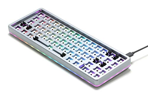 Drop ALT High-Profile Mechanical Keyboard — 65% (67 Key) Gaming Keyboard, Hot-Swap Switches, Programmable Macros, RGB LED Backlighting, USB-C, Doubleshot PBT, Aluminum Frame (Barebones, Gray)