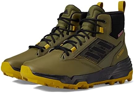 adidas Men's Unity Leather Mid Cold.RDY Walking Shoe, Focus Olive/Black/Pulse Olive, 13 | Image 4