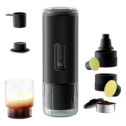 Portable Coffee Maker with 20 Bar Pressure and Rapid Heating Technology - USB Rechargeable for Home and Outdoor Use
