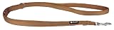 Petlando Hundeleine 3m Mesh, weich gepolstert, atmungsaktiv, leicht & robust, Führleine 3 Fach verstellbar mit Karabiner, Freihandleine, Umhängeleine, Leine für mittelgroße Hunde, Cognac 300x2,5cm