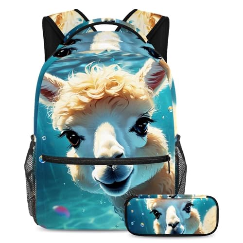 Sac à dos tendance alpagas pour l'école des garçons et filles