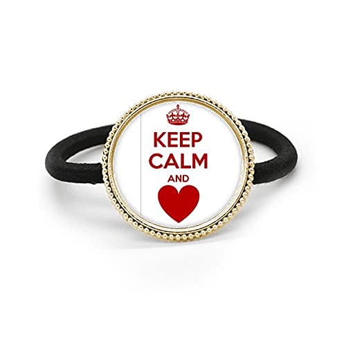 Goma de pelo Keep Calm plateada para peinados informales de oficina