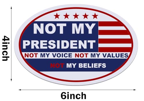 Image of 10 Pack Not My President Bumper Stickers Reflective Vinyl Sticker Laptop Decal Car Bumper Window Waterproof Sticker