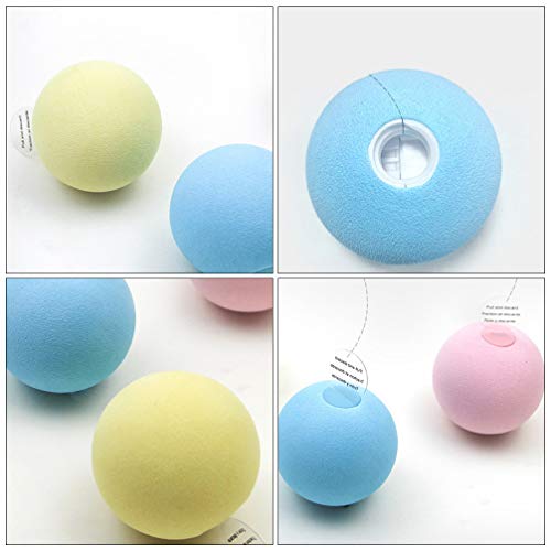 Balacoo 3 peças de brinquedo de espuma vinílica acetinada para gatos e gatos para ambientes internos