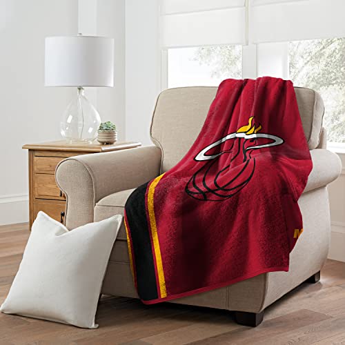 Northwest NBA Polyester Sherpa Throw Blanket 50X60 inch, Miami Heat Northwest NBA Polyester Sherpa Throw Blanket 50X60 inch, Miami Heat