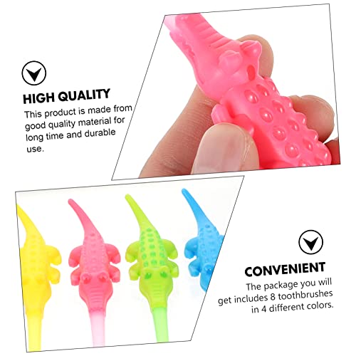 minkissy 16 Stk Kinderzahnbürste Reinigungszubehör Vegane Bio-Zahnbürste Hygienische kinder toothbrush Hand Cartoon-Borsten- pp – Bild 4