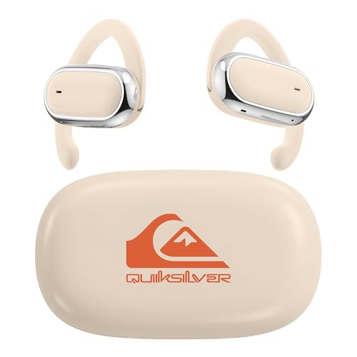 Quiksilver Écouteurs sans fil à oreilles ouvertes, Bluetooth 5.4 avec affichage numérique intelligent et crochet d'oreille ergonomique et sécurisé,...