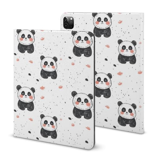 Protection iPad Pro 11 pouces panda avec veille automatique et porte-crayon