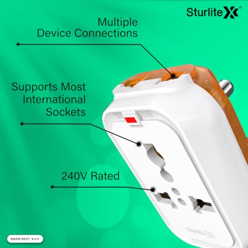 Sturlite Alyx 3 Pin Plug| Universal AC Travel Adapter| ABS Strong Body Socket (Pack of 1) - Image 5