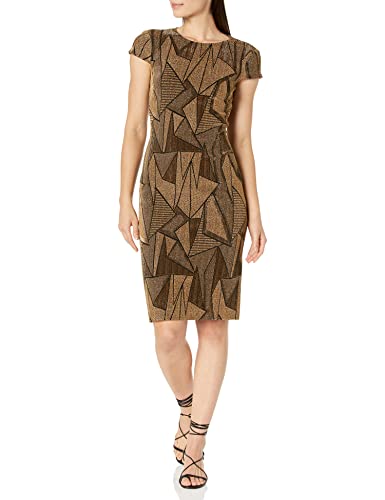 Vince Camuto Vc1m2479-bgd-8 Vestito, Nero e Oro, 44 Donna