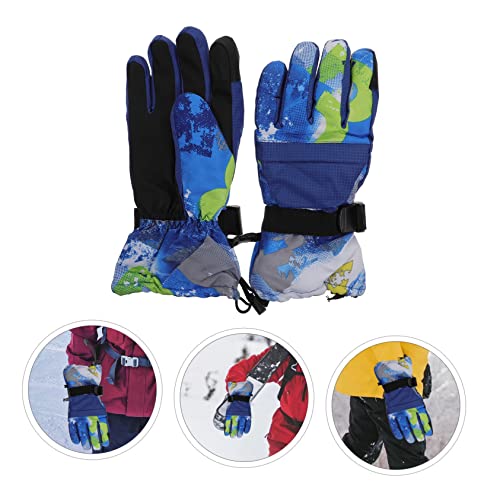 BESTYASH 2 Pares Luvas De Esqui Luva De Esqui Luvas Camufladas Selva Camuflada Impermeável Feminino