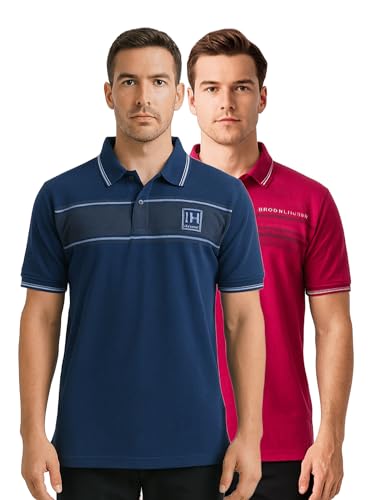 Image of Dollar Pack of 2 Men's Cotton Polo T-Shirt with Classic Collar