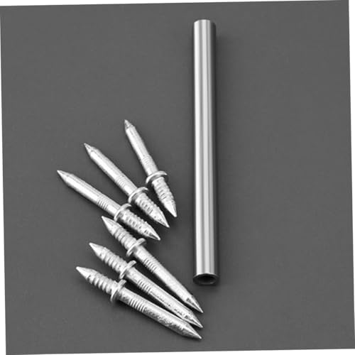 Unomor 50pcs Clavos de Línea de Zócalo de Doble Cabeza, Tornillos Invisibles para Instalación de Rodapié miniatura 5