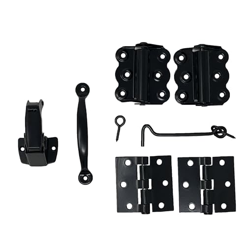 Nuvo Iron Black Screen Door Hardware Kit