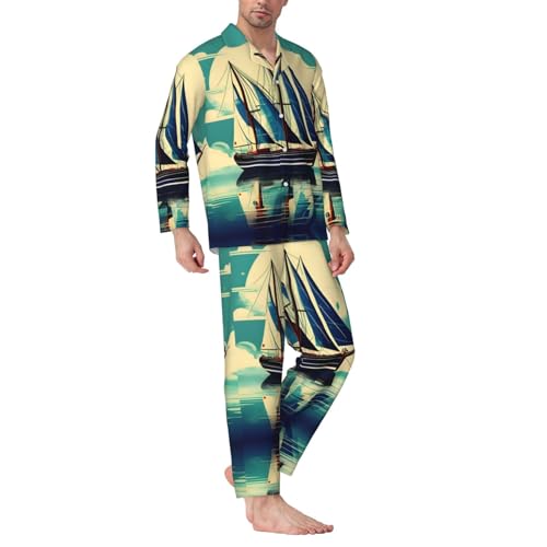 Pyjama imprimé bateau pour une soirée confortable à la maison - 2