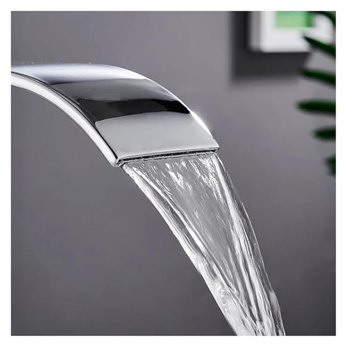 Grifo de baño con cascada de latón cromado y monomando 5
