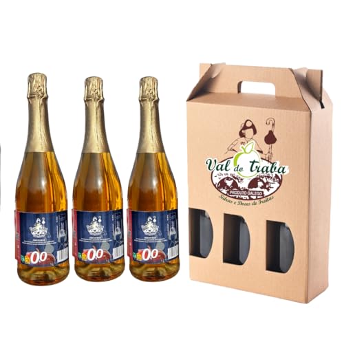 Mosto de Manzana Gaseado 0,0% alcohol - Val do Traba (Pack 3 botellas)