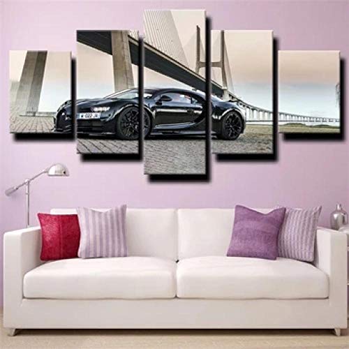 Tableau cadeau voiture de sport super luxe 5 pièces impression sur toile design