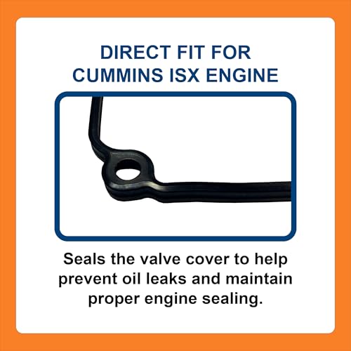 Image of BTS-3104392 Valve Cover Gasket, Compatible with Cummins ISX Engine, 1PC Aftermarket Replacement for OEM 3104392, Junta de Tapa Valvulas