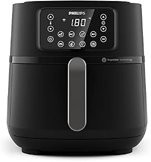 Philips Airfryer XXL Seria 5000, 7,2 l (1,4Kg), Frytkownica Beztłuszczowa 16-w-1, Łączność Wi-Fi, 90% Mniej Tłuszczu Dzięki Technologii Rapid Air, Aplikacja Z Przepisami (HD9285/90)