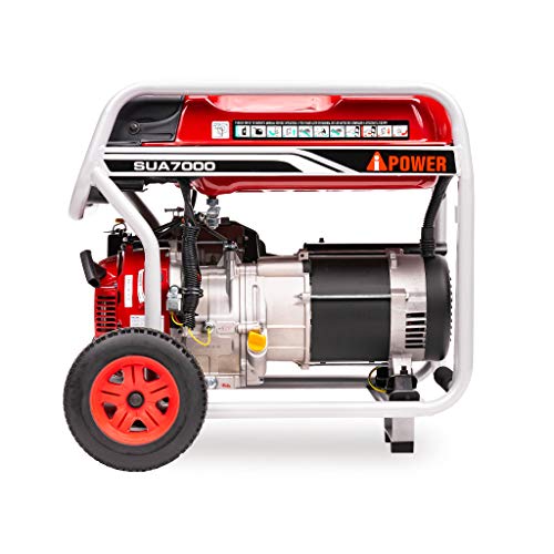 A-iPower SUA7000C 7000 Watt Gas Powered Portable Generator, Wheel Kit Included - Image 4
