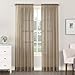 No. 918 Emily Sheer Voile Rod Pocket Curtain Panel, 59" x 84", Taupe Brown