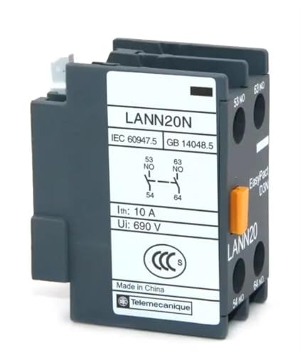Contact auxiliaire instantané 2NO LANN20N pour bloc de contact électrique