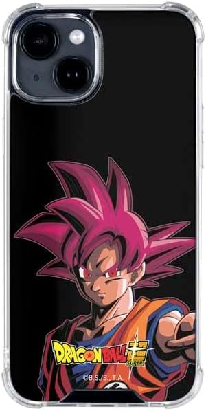 Skinit Clear Phone Case Compatible with iPhone 15 Plus - Officially Licensed Dragon Ball Super Goku Vegeta Super Ball Design