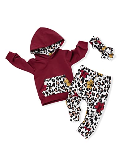 Image of oklady Toddler Girl Clothes Infant Baby Girl Clothes Hoodie Tops Newborn Baby Girl Outfits