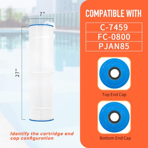 ZOTEE Pool-Filterkartusche kompatibel mit Jandy CL340, CV340, R0554500, PJAN85, Unicel C-7459, Filbur FC-0800, 4 Stück – Bild 3