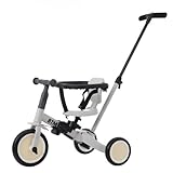 子供用三輪車 4in1 自転車 オリジナル 押し棒付き 安全バー付き キックボード おもちゃ 乗用玩具 幼児用 軽量 キッズバイク (アイスクリム)