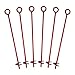 MTB 30" Auger Earth Anchor 3" W helix, 12mm Rod, Painted red, Guying Tents Fencing Canopies, Pack of 6 (Also Sold as Pack of 1)