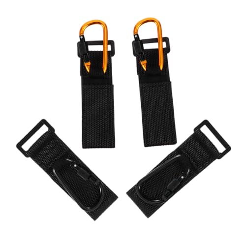 Kisangel Stroller Hooks 4pcs Stroller Carabiner Clip Nonslip for Diaper Bag Shopping Cart Hanger Pushchair Accessory