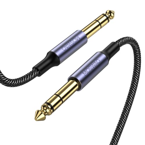 MOSWAG 6.35mm TRS ギターシールド 1/4インチ バランスオーディオケーブル 1m